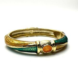 Vintage '70s Turquoise Sunset Clamper Bracelet — Size 7 & Signed – EUC